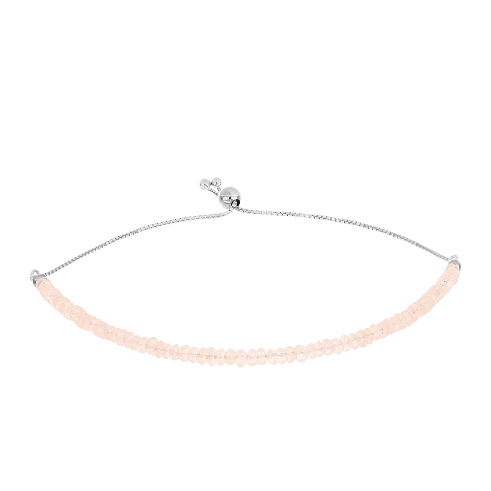 Silberarmband mit Morganit aus Gozareh 1 