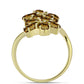 Goldplattierter Silberring mit Cognac-Quarz
