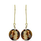 Goldplattierte Silberohrringe mit Cognac-Quarz