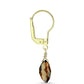 Goldplattierte Silberohrringe mit Cognac-Quarz