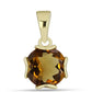 Goldplattierter Silberanhänger mit Cognac-Quarz