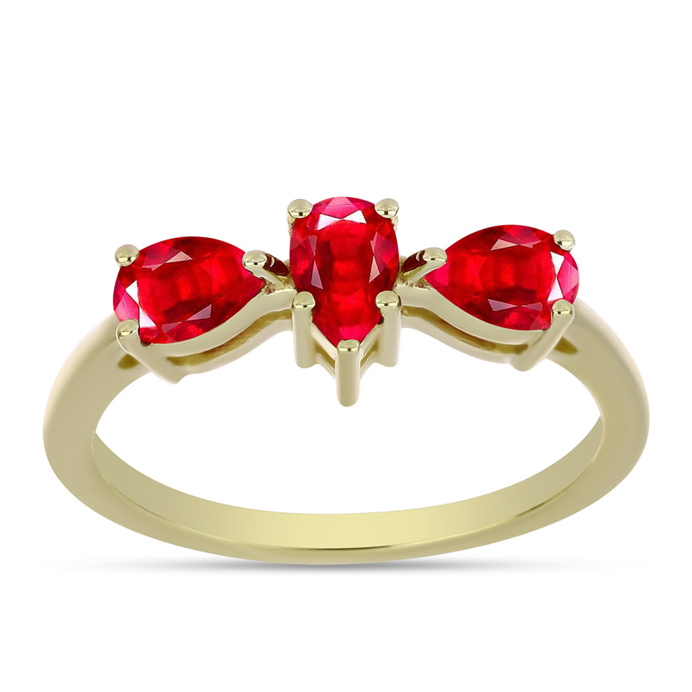 Goldplattierter Silberring mit rotem Achat 3 