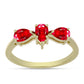 Goldplattierter Silberring mit rotem Achat