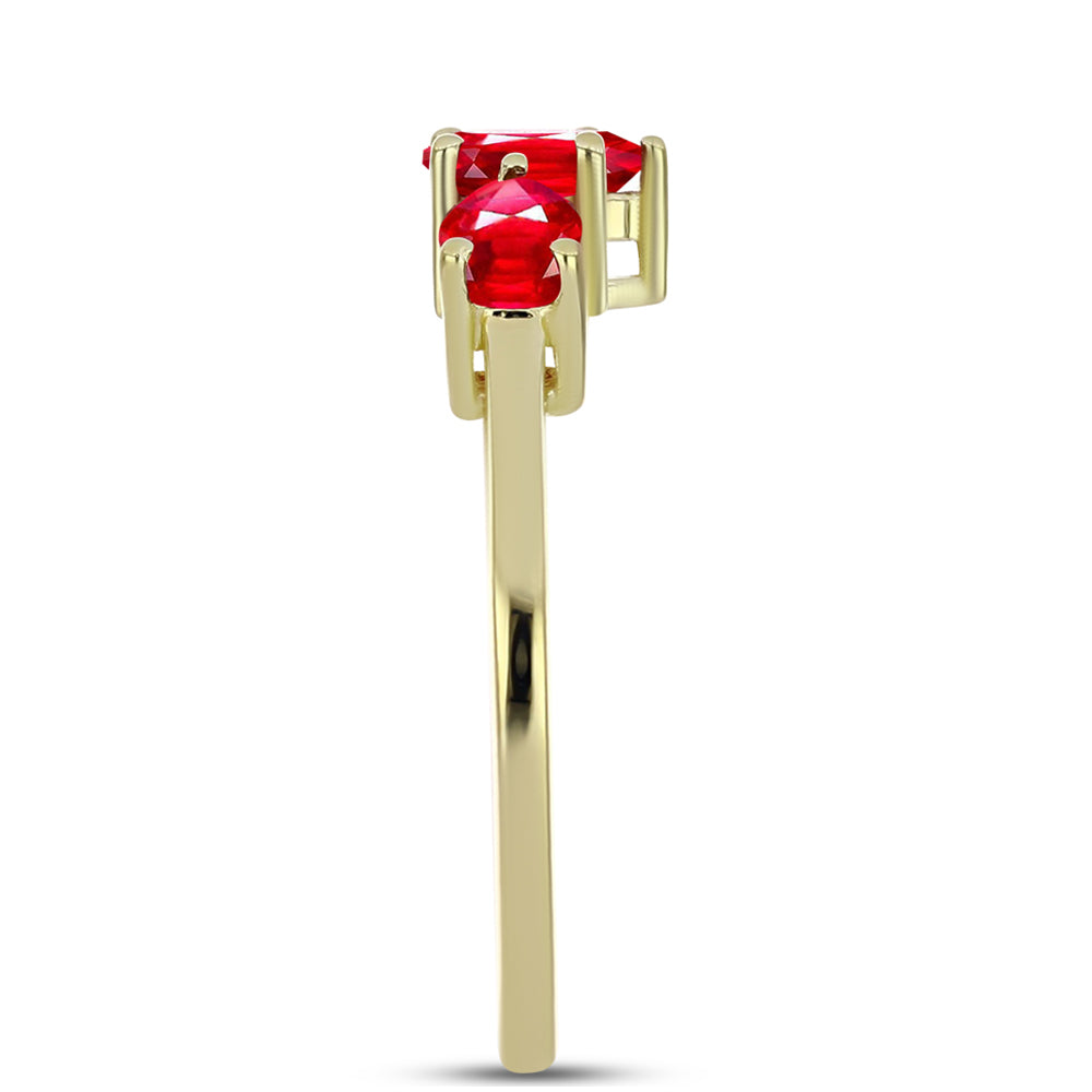 Goldplattierter Silberring mit rotem Achat 4 