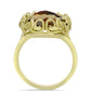Goldplattierter Silberring mit Cognac-Quarz
