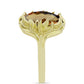 Goldplattierter Silberring mit Cognac-Quarz