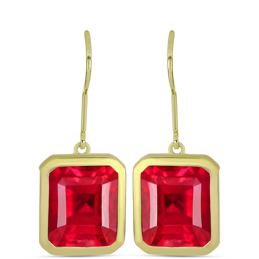 Goldplattierte Silberohrringe mit rotem Achat