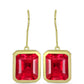Goldplattierte Silberohrringe mit rotem Achat