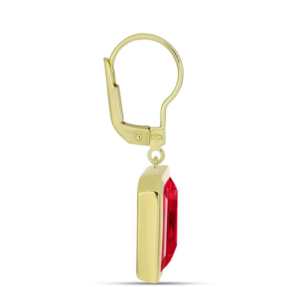 Goldplattierte Silberohrringe mit rotem Achat 2 
