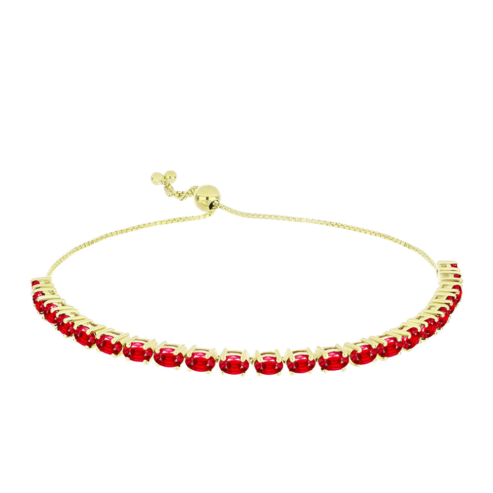 Goldplattiertes Silberarmband mit rotem Achat