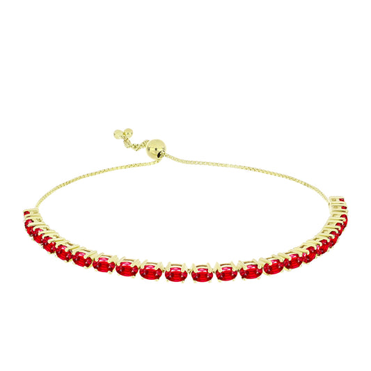 Goldplattiertes Silberarmband mit rotem Achat