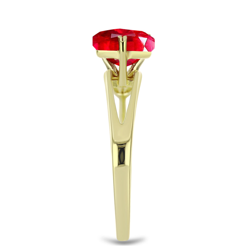 Goldplattierter Silberring mit rotem Achat