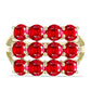 Goldplattierter Silberring mit rotem Achat