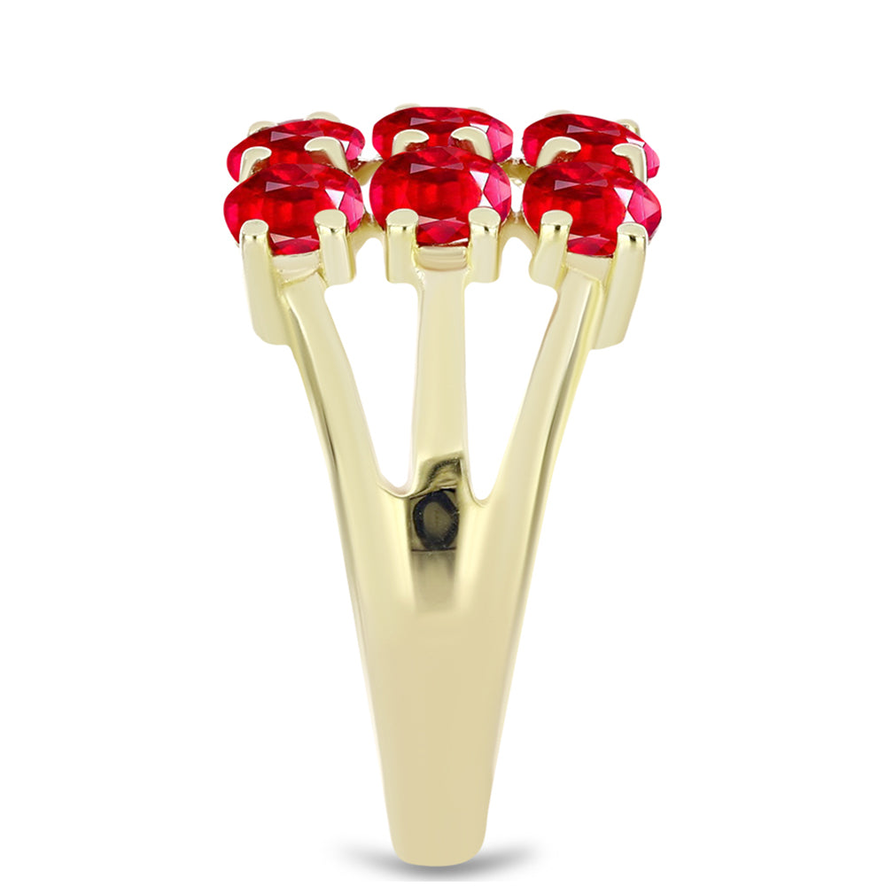Goldplattierter Silberring mit rotem Achat