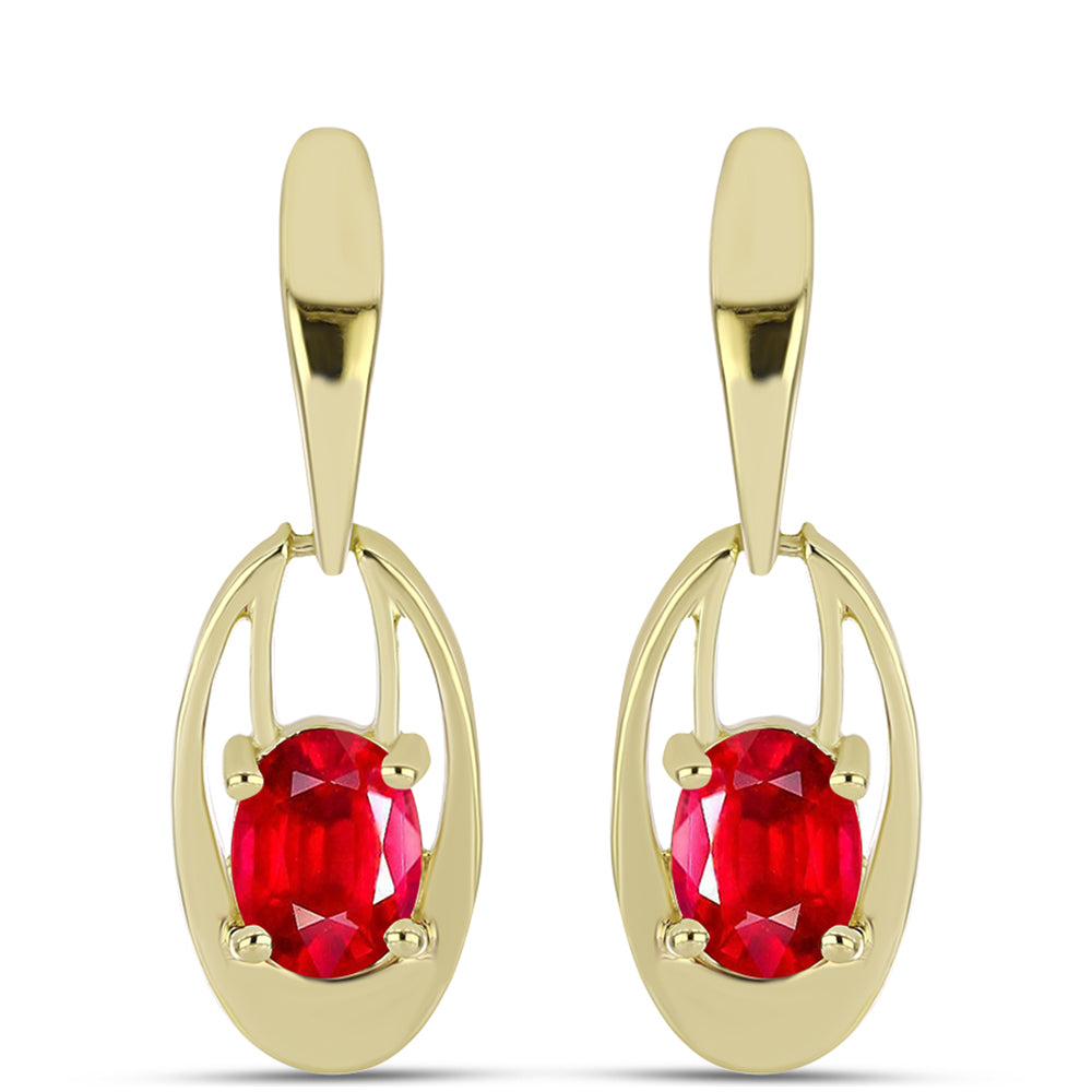 Goldplattierte Silberohrringe mit rotem Achat 1 