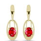 Goldplattierte Silberohrringe mit rotem Achat