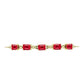 Goldplattiertes Silberarmband mit rotem Achat