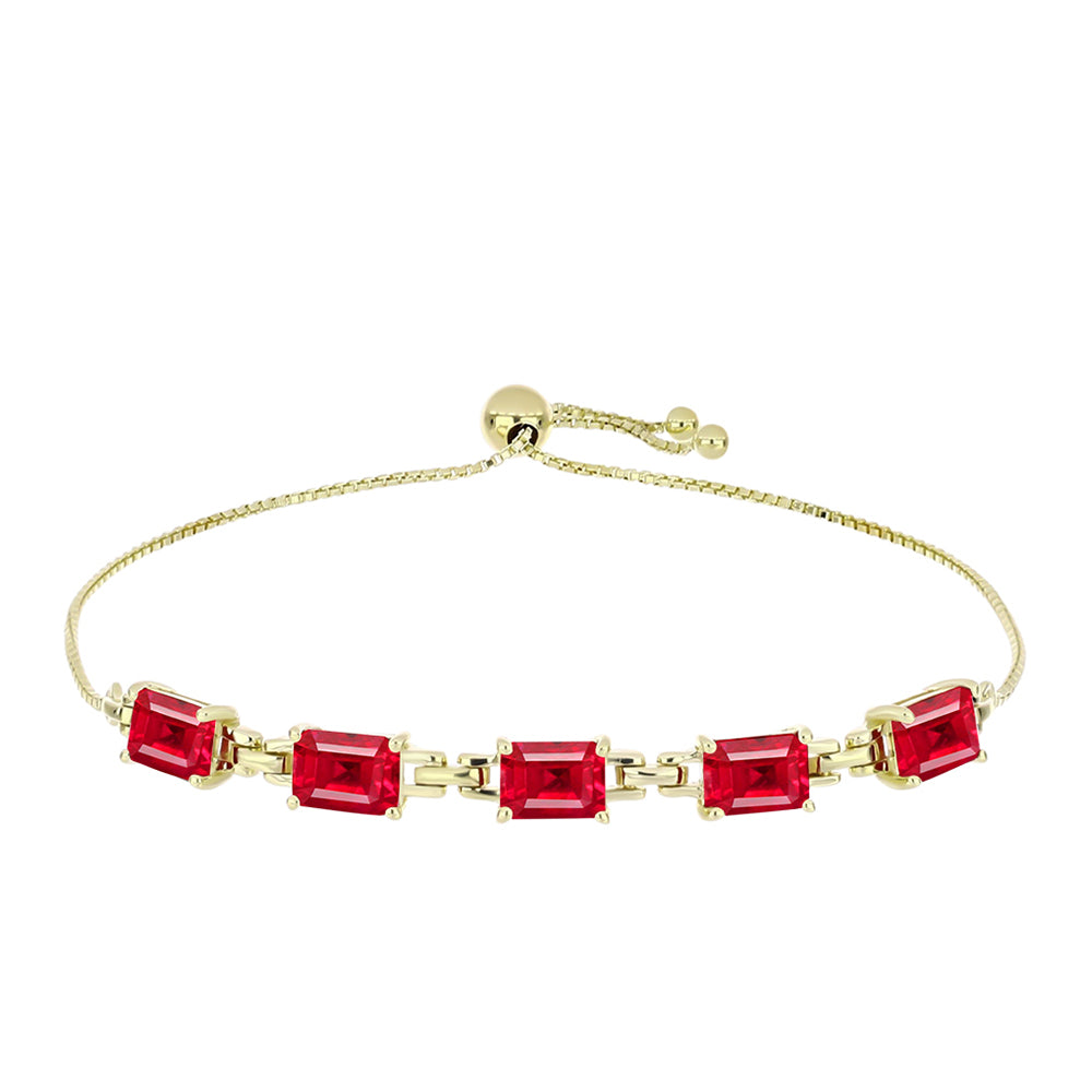 Goldplattiertes Silberarmband mit rotem Achat