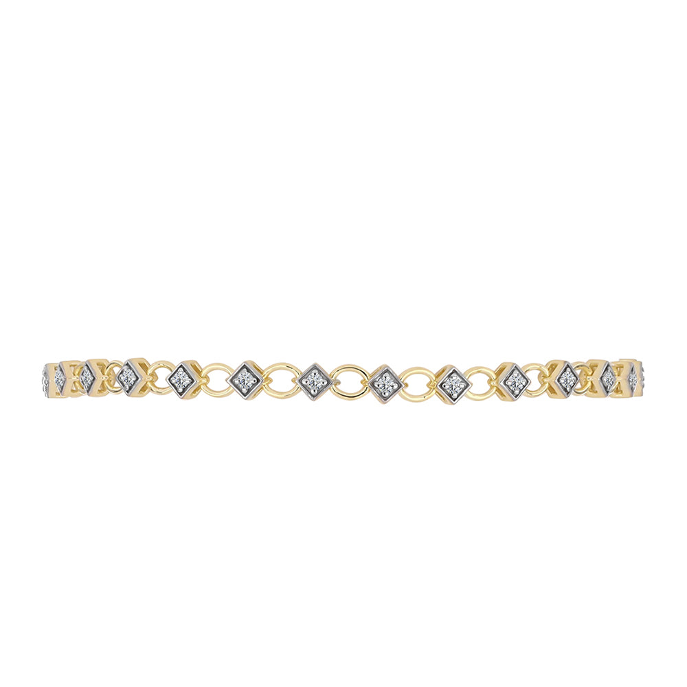 Goldplattiertes Silberarmband mit zertifiziertem laborgezüchteten Diamanten 2 