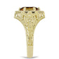 Goldplattierter Silberring mit Cognac-Quarz