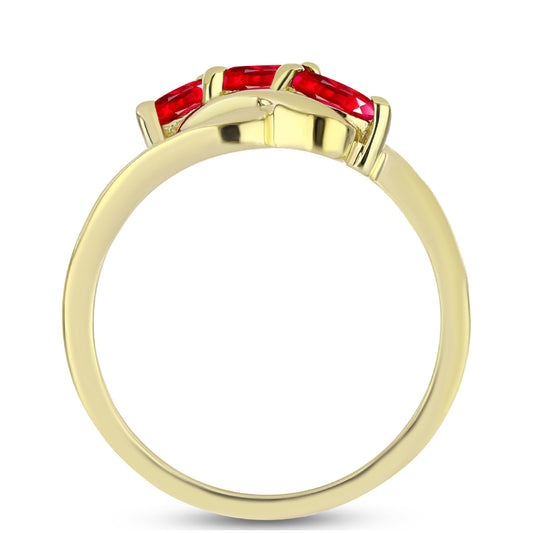 Goldplattierter Silberring mit rotem Achat