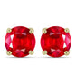 Goldplattierte Silberohrringe mit rotem Achat