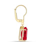 Goldplattierte Silberohrringe mit rotem Achat