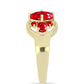 Goldplattierter Silberring mit rotem Achat