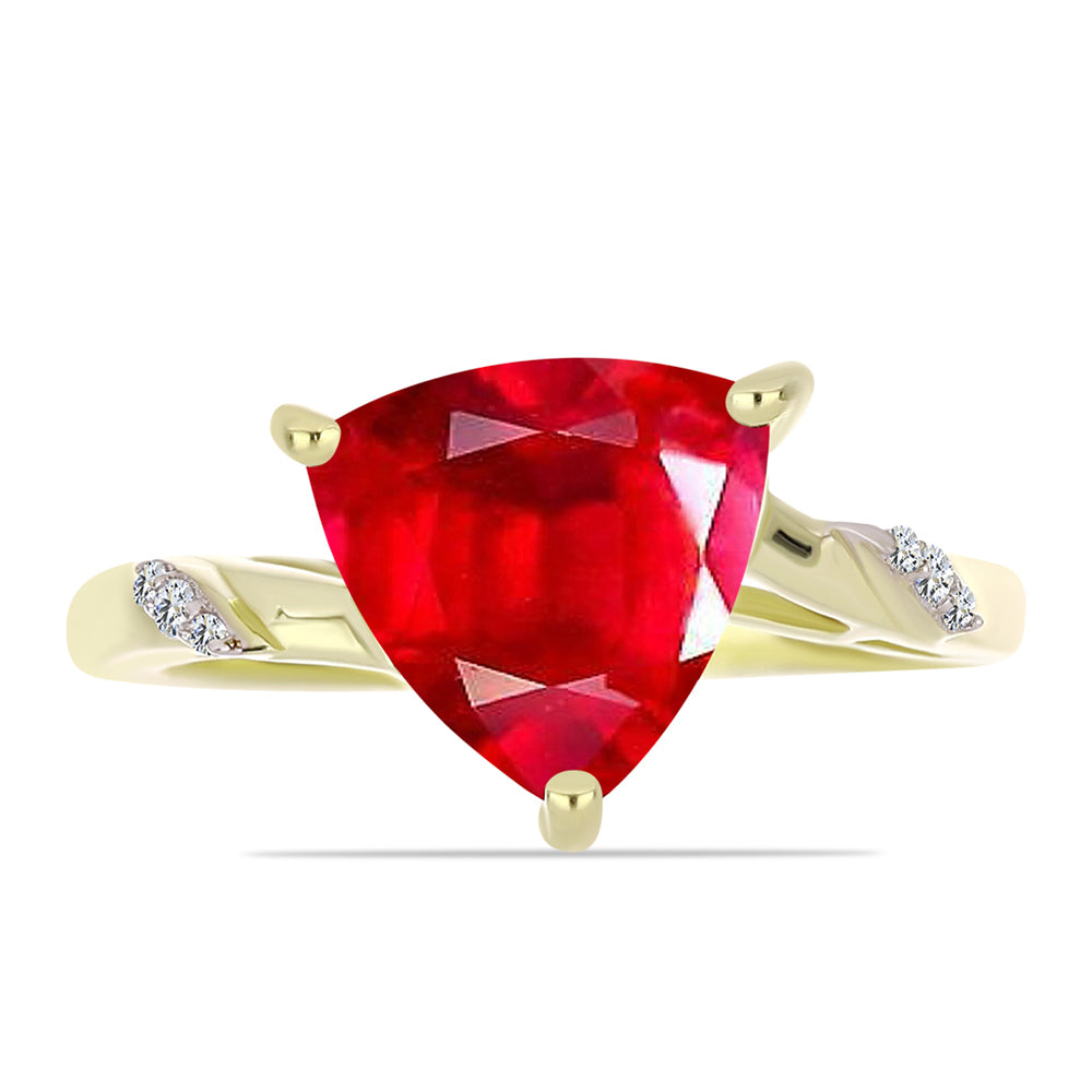 Goldplattierter Silberring mit rotem Achat und weißem Topas 1 