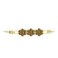 Goldplattiertes Silberarmband mit Cognac-Quarz