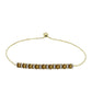 Goldplattiertes Silberarmband mit Cognac-Quarz und weißem Topas