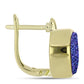 Goldplattierte Silberohrringe mit lila Druse