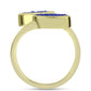 Goldplattierter Silberring mit lila Druse