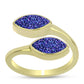 Goldplattierter Silberring mit lila Druse