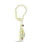 Goldplattierte Silberohrringe mit Regenbogenmondstein und marokkanischem Amethyst