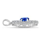 Silberanhänger mit australischem blauem Saphir und weißem Topas