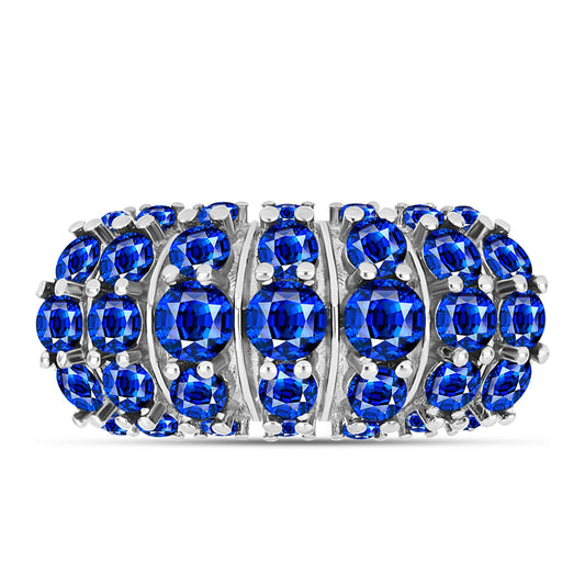 Silberring mit australischem blauem Saphir