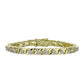 Goldplattiertes Silberarmband mit weißem Diamant und weißem Topas