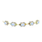 Goldplattiertes Silberarmband mit Regenbogenmondstein und marokkanischem Amethyst