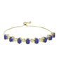 Goldplattiertes Silberarmband mit lila Druse