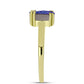 Goldplattierter Silberring mit lila Druse