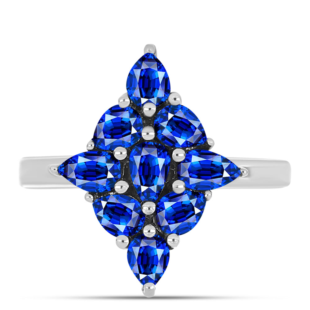 Silberring mit australischem blauem Saphir 5 