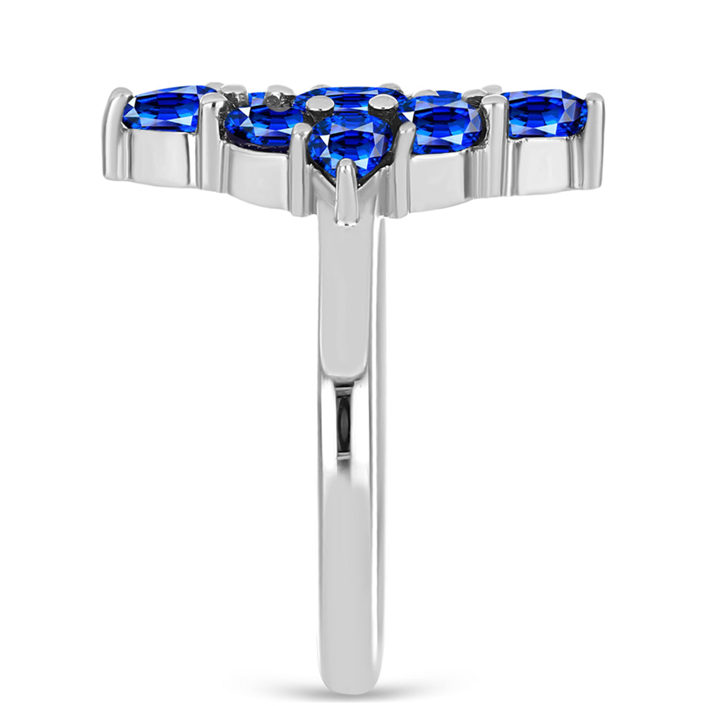 Silberring mit australischem blauem Saphir