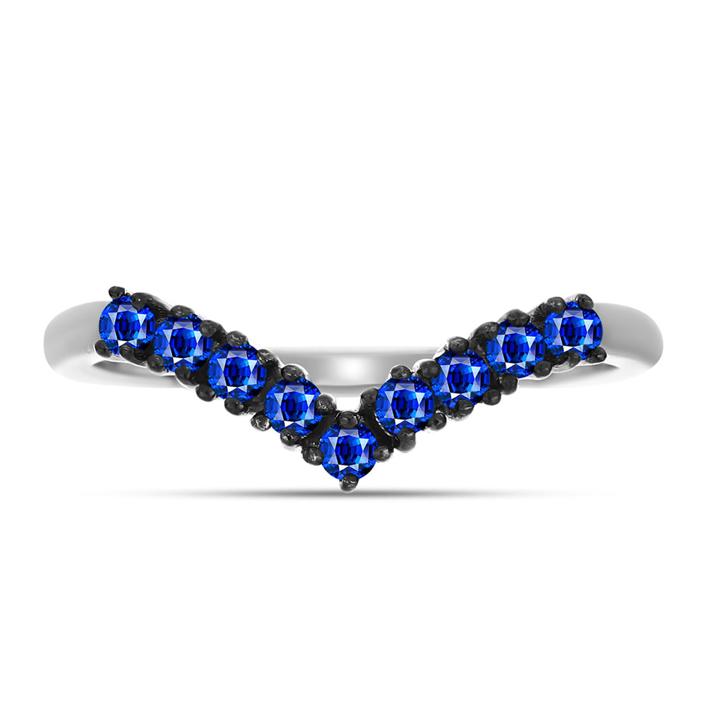 Silberring mit australischem blauem Saphir