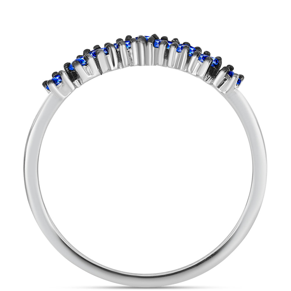 Silberring mit australischem blauem Saphir