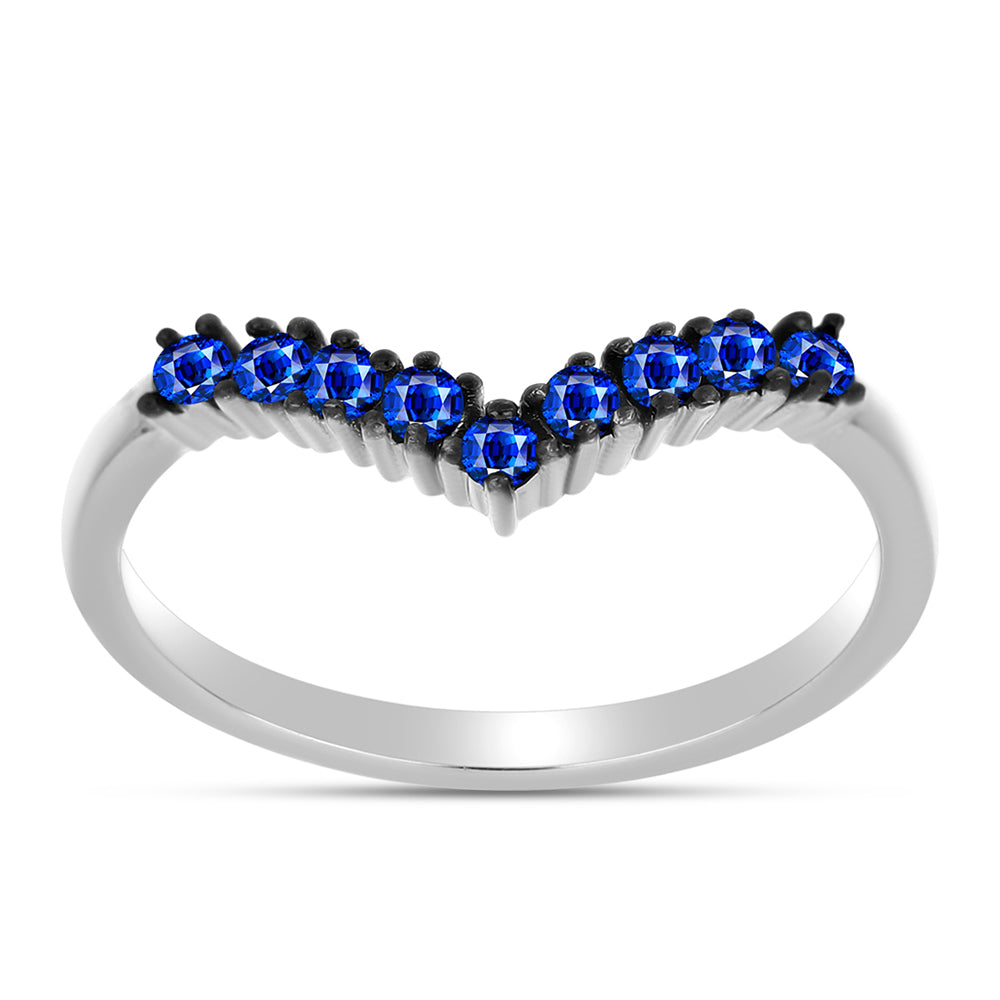 Silberring mit australischem blauem Saphir