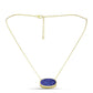 Goldplattierte Silberhalskette mit lila Druse