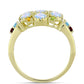 Goldplattierter Silberring mit Regenbogenmondstein und marokkanischem Amethyst