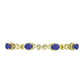 Goldplattiertes Silberarmband mit lila Druse
