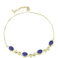 Goldplattiertes Silberarmband mit lila Druse